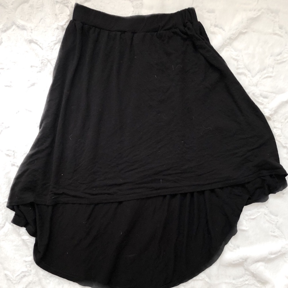 Black Hi-Low Skirt
